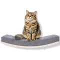 COOLEX Cat Wall ShelvesWall Mounted Cat Wall FurnitureCurved Cat Shelves and Perches for WallFloating Cat Wall Bed Cat Shelf with Comfortable Cat Cushion